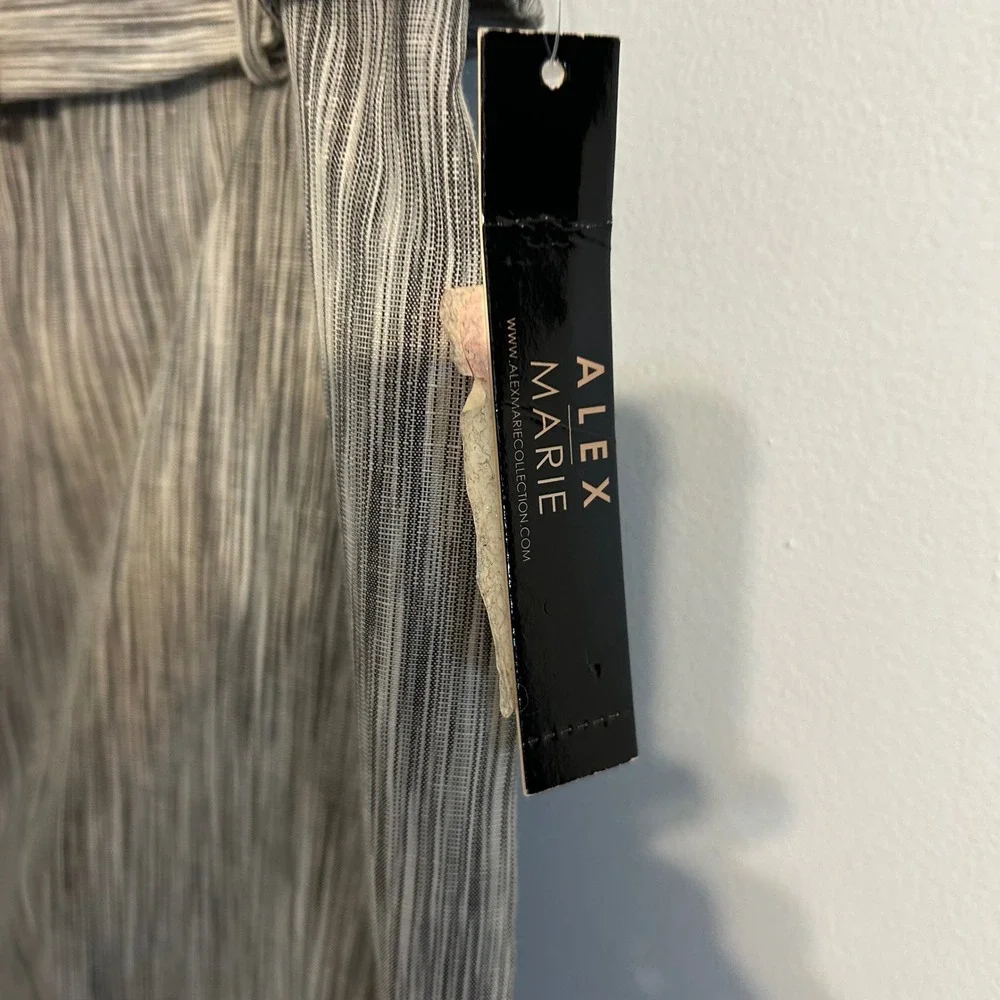 Alex Marie Lacey Pencil Skirt Belted Charcoal White Size‎ 4 Business Casual